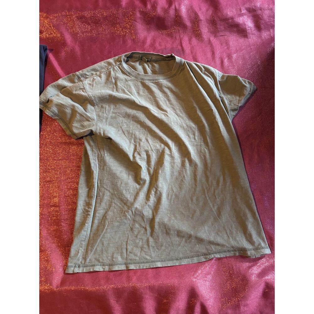 Gordon T-Shirt Mens L Olive Short Sleeve Crew Neck Plain Cotton Tee Casual